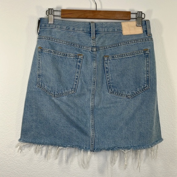EVERLANE Deconstructive Denim Skirt size 27 Distressed Mini skirt‎ - Picture 3 of 10